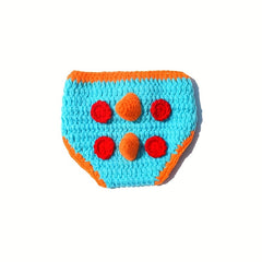 Cartoon Dinosaur Woolen Knitting Hat Set For Infants