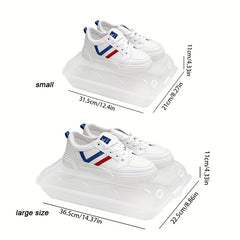 6pcs Plastic Shoe Boxes With Door Storage Organizer