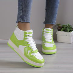 Women's Stylish Block Top Sneakers Comfortable Non slip Sports Shoes