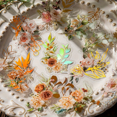 40pcs Vintage Plants & Flowers Stickers for DIY Art Supplies