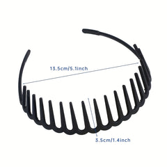 Men's Anti Slip Hairbands with Combs - Sports Headband & Hair Clips