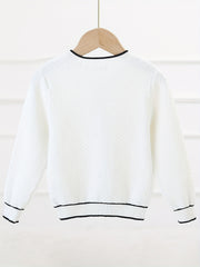 Girls' Grace Pearl Button Knit Cardigan Jacket