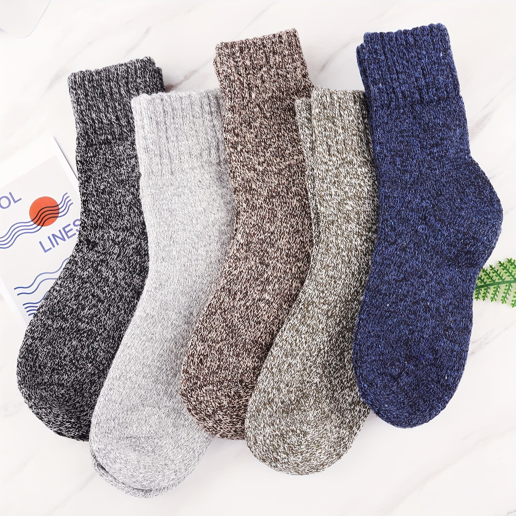 5 Pairs Soft Crew Socks Women's Stockings
