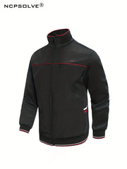 Men's Sports Suit Stand Collar Zip Up Jacket & Jogger Pants