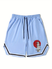 Vintage Graphic Basketball Shorts for Men