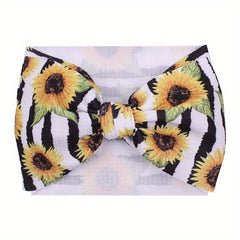 Baby Girls Watermelon Sunflowers Heart Plaid Bow Headband