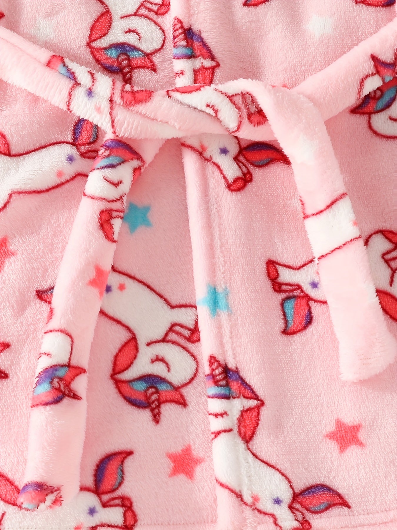 Toddler Unicorn Hooded Bathrobe Flannel PJ