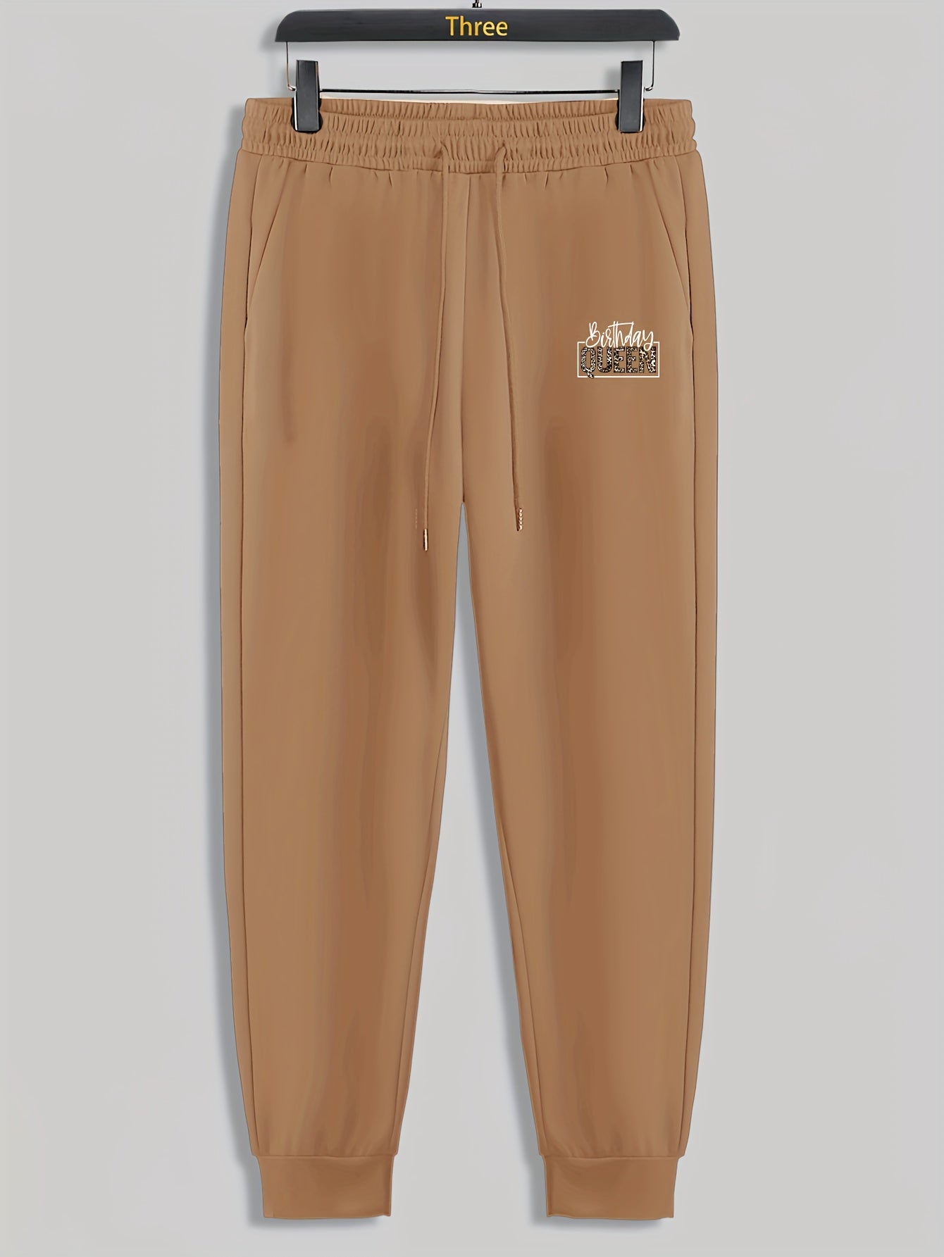 Queen Birthday Print Men's Pants Drawstring Sweatpants for Spring Autumn