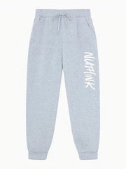 Men's Letter Print Joggers with Pockets Stretch Waist Casual Pants