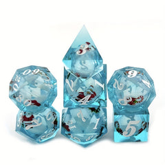 7pcs Christmas Liquid Core Dice For Board Game Holiday Entertainment Dice