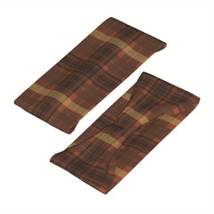 Men's Vintage Plaid Headband Soft Grip for Gym Running Casual Non Slip Hairband