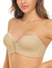 Soft Strapless Bandeau Bra Push Up Everyday Women's Lingerie