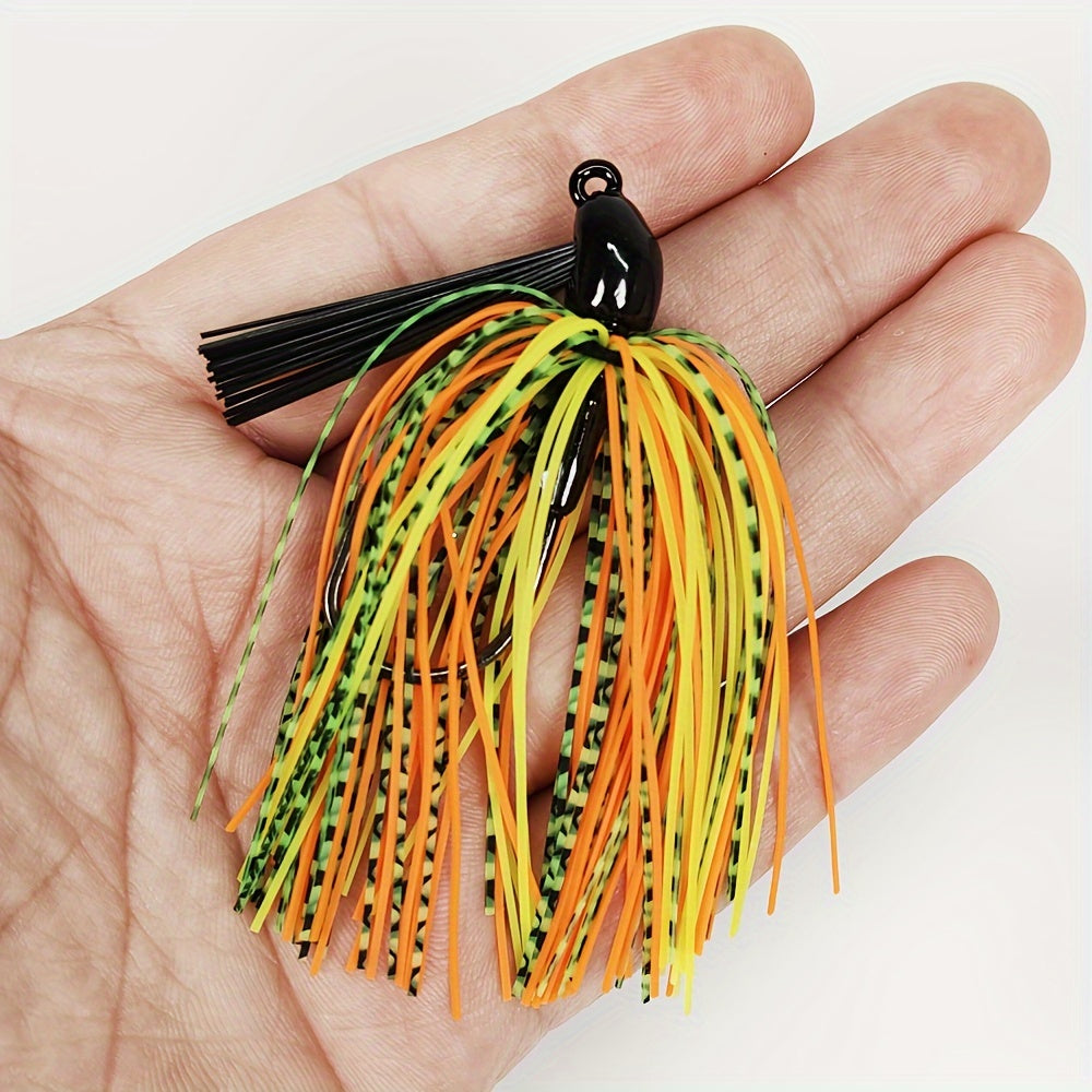 8pcs Weedless Football Jig Skirt Lure Fishing Tackle