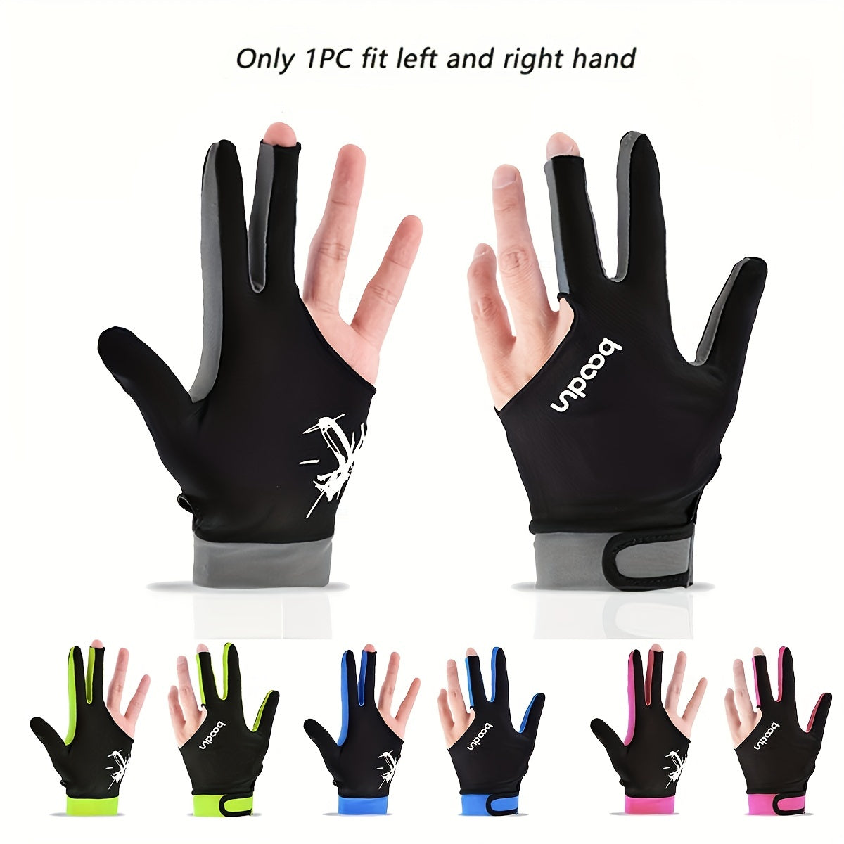 3-Finger Billiard Glove for Men and Women