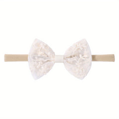 3pcs Street Embroidery Bow Headbands for Baby Girls