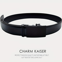 ZDC X02 Men's Leather Belt Automatic Buckle Casual Versatile Belt