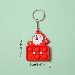 Christmas Series Silicone Keychain Toy Pendant Party Decor