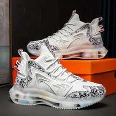 Men's Lace up Sneakers Casual Running Shoes With Air Cushion
