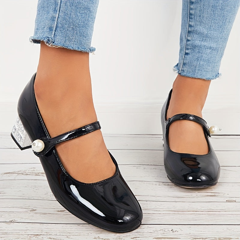 Women's Pearl Mary Jane Slip-on Shoes