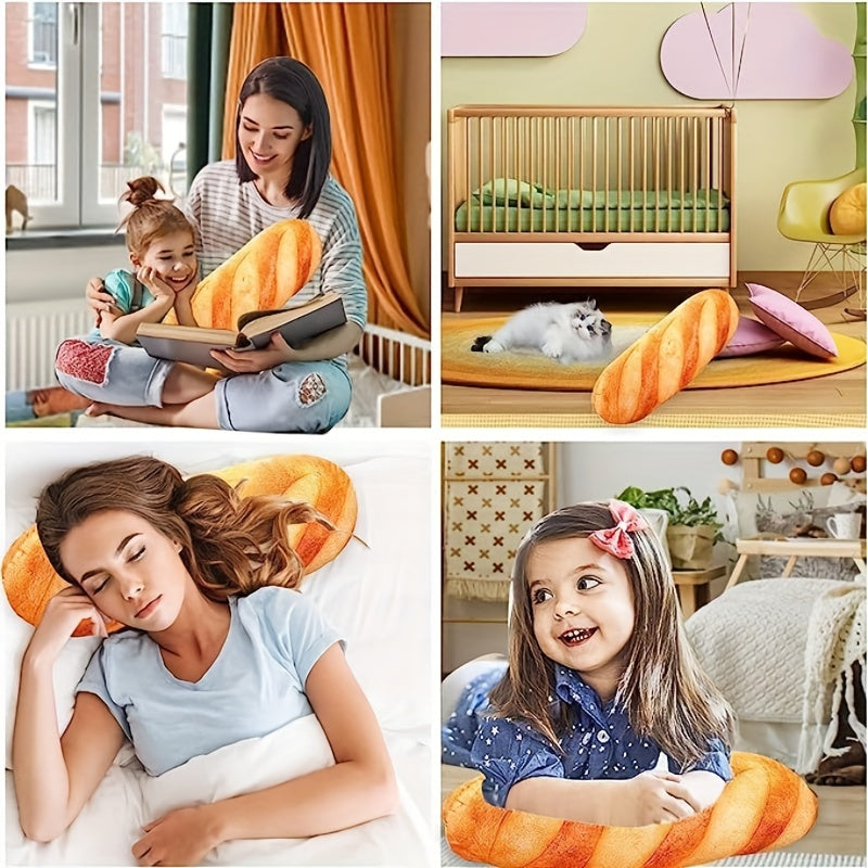 3D Simulation Bread Pillow Plush Toy for Kids