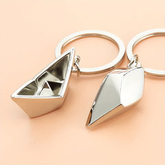 Sailing Paper Boat Keychain Key Rings Backpack Decor