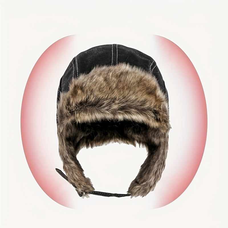 Winter Retro Windproof Warm Ear Protection Leather Hat