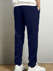 Men's Solid Comfy Joggers Active Drawstring Sweatpants