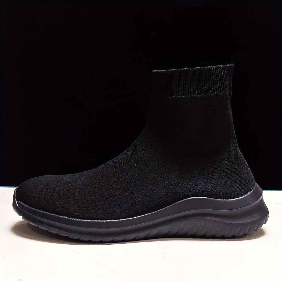 Men's High Top Slip On Sock Sneakers Lightweight Breathable Walking Shoes