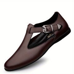 Men's Adjustable Strap Slip On Loafers, Outdoor Walking Shoes