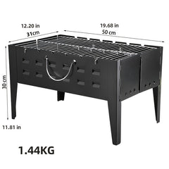 Portable Charcoal BBQ Grill for Outdoor Picnics Camping Garden Use