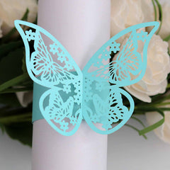 10pcs Butterfly Napkin Rings for Weddings Birthdays and Hotels