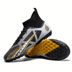 High Top Turf Football Boots Anti Skid TF Soccer Cleats