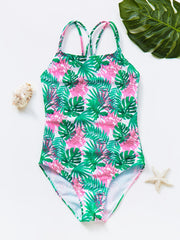 Girl's Geometric Print Tankini Swimsuit
