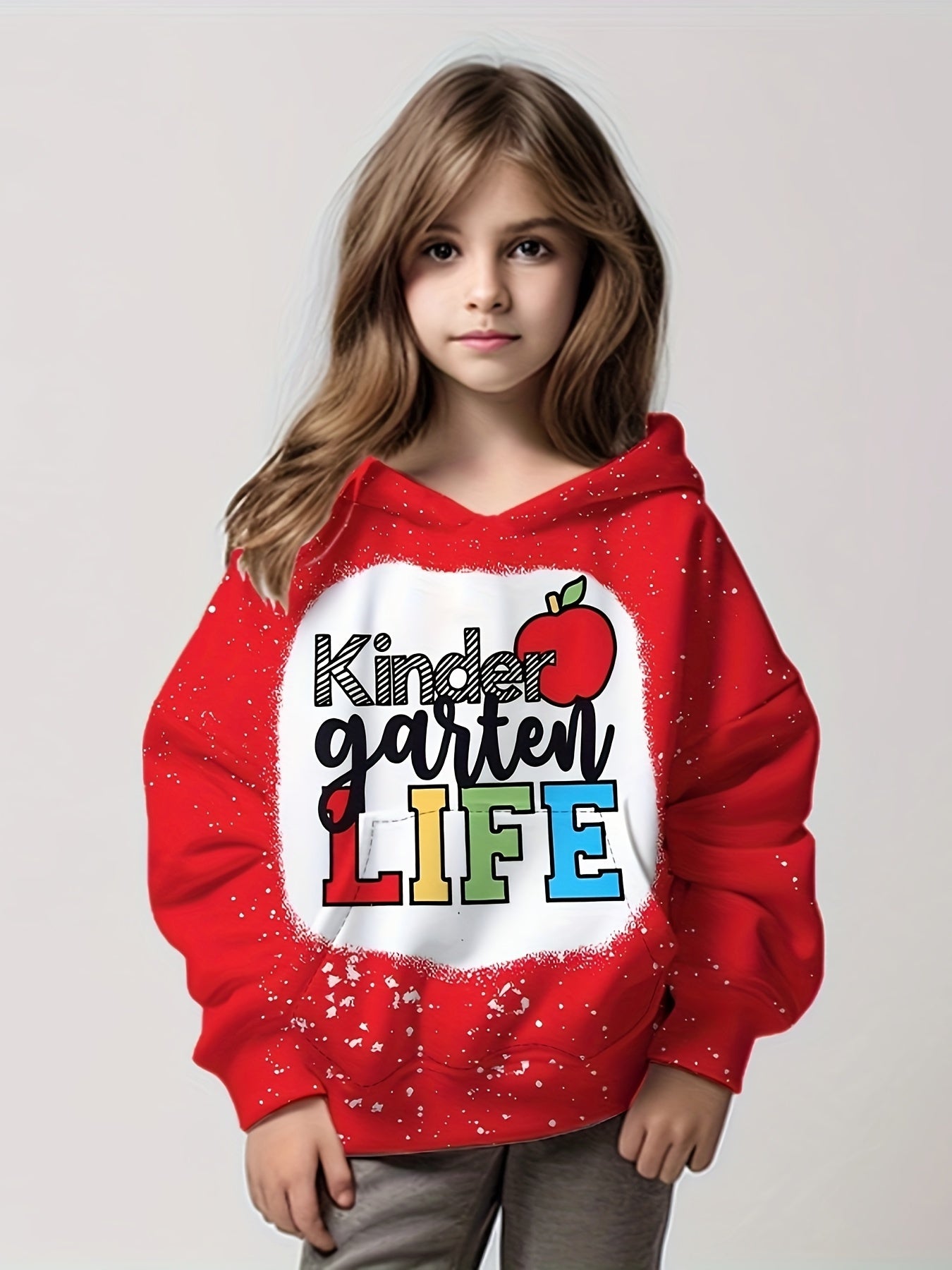 Girls Kindergarten Life Hoodie with Pocket 4-14y