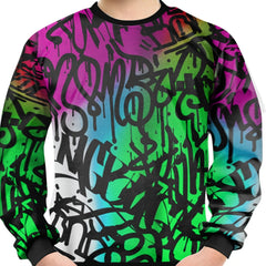 Graffiti Print Kid's Sweatshirt Pullover for Spring Fall Winter