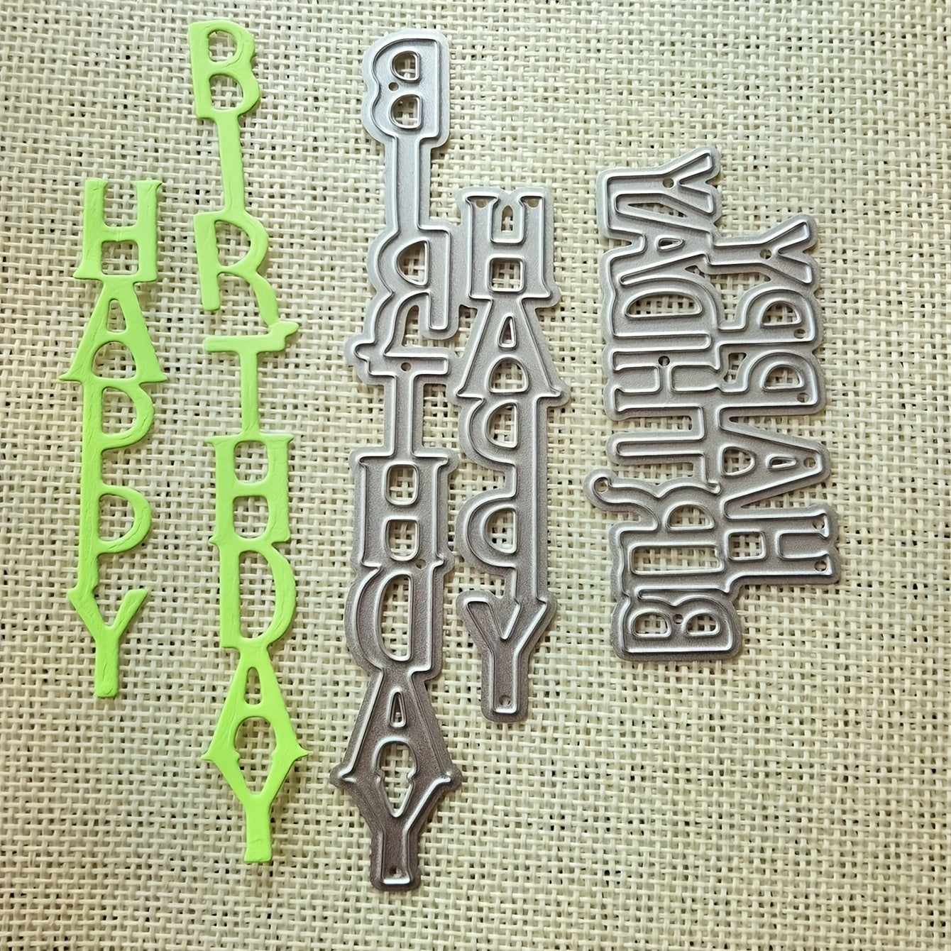 2pcs Happy Birthday Die Cutting DIY Scrapbooking Embossing Tools