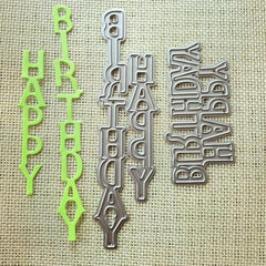 2pcs Happy Birthday Die Cutting DIY Scrapbooking Embossing Tools