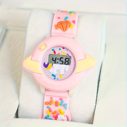 Unicorn Ice Cream Pattern Smartwatch for Parties and Birthday