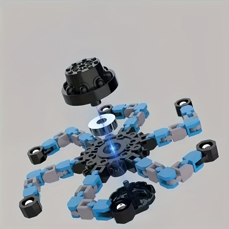 Fingertip Mechanical Gyroscope Deformation Chain DIY Toy