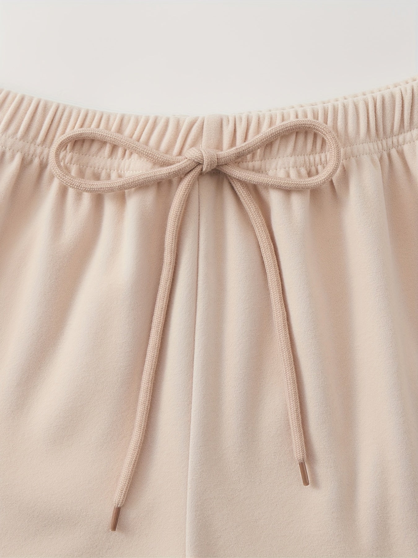Women's Lace Up Lounge Pants Solid Elastic Waistband Cozy Loungewear