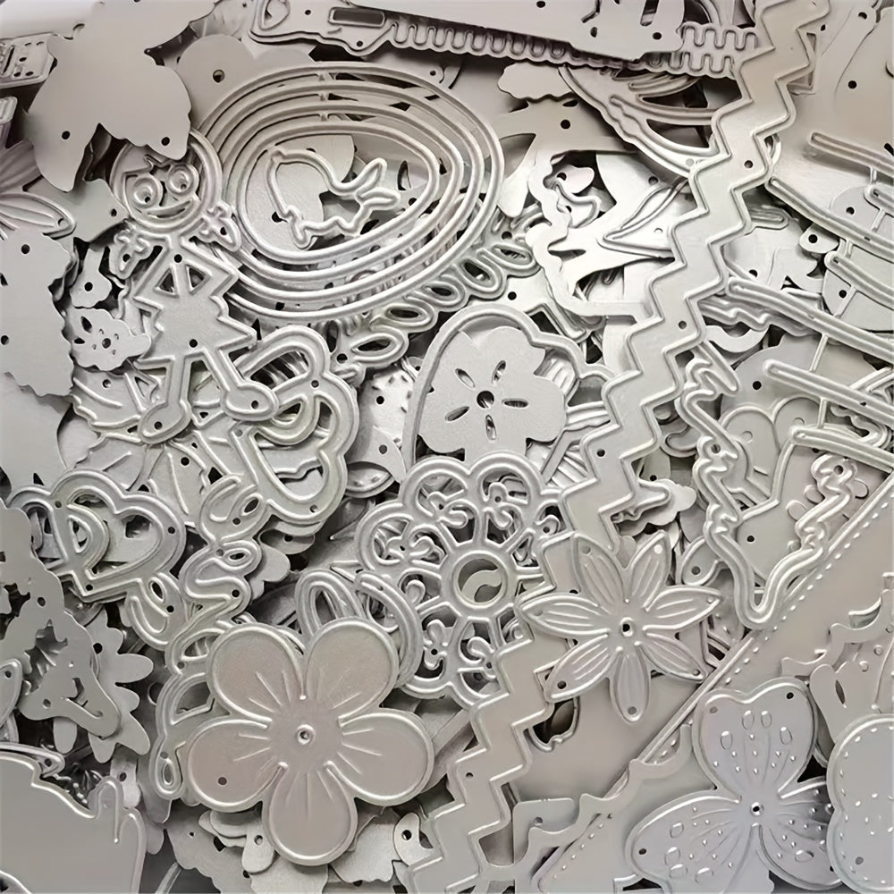 50pcs Random Metal Cutting Dies DIY Scrapbooking Animals Flowers Birds