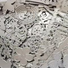 50pcs Random Metal Cutting Dies DIY Scrapbooking Animals Flowers Birds