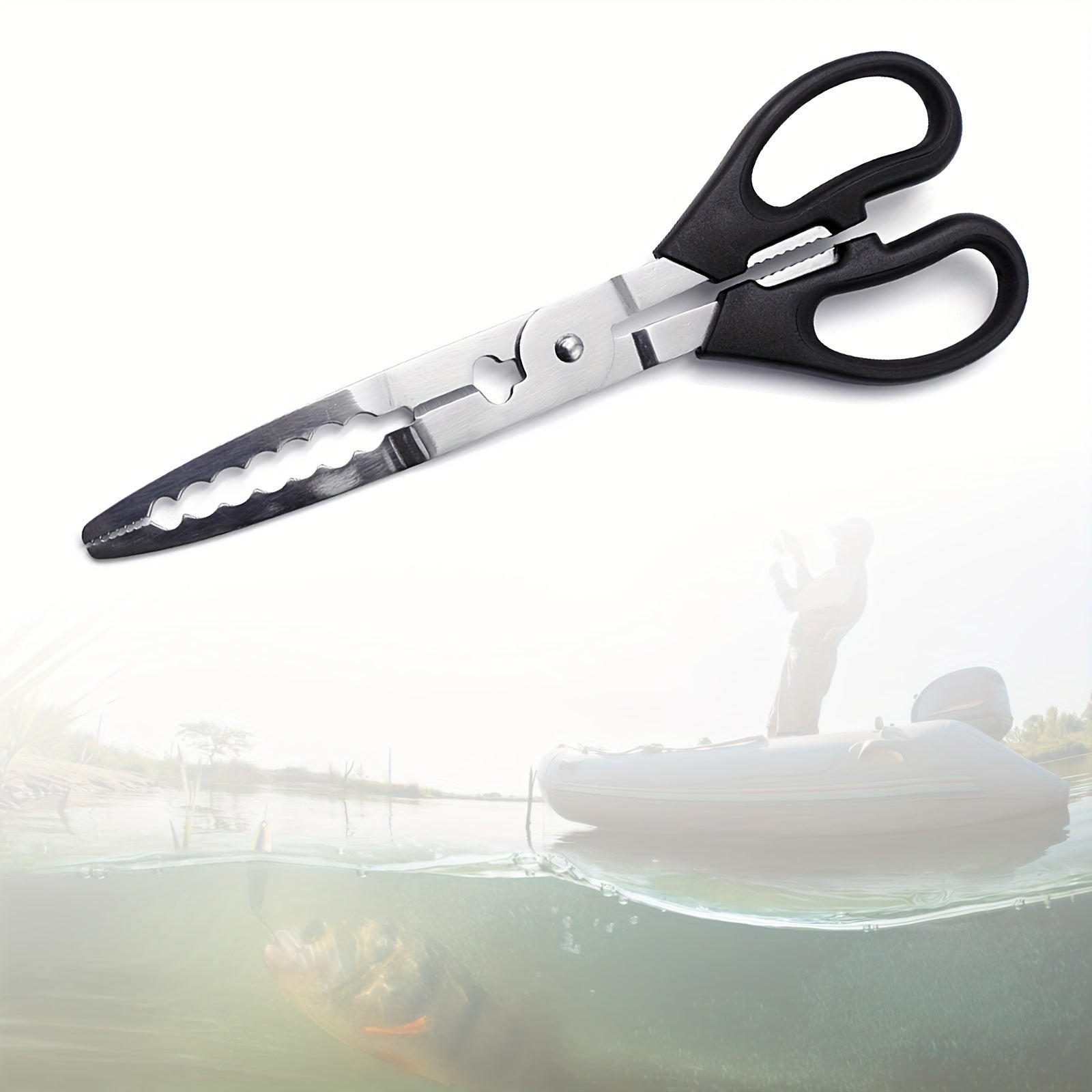 Stainless Steel Fishing Scissors Fish Gripper Tool