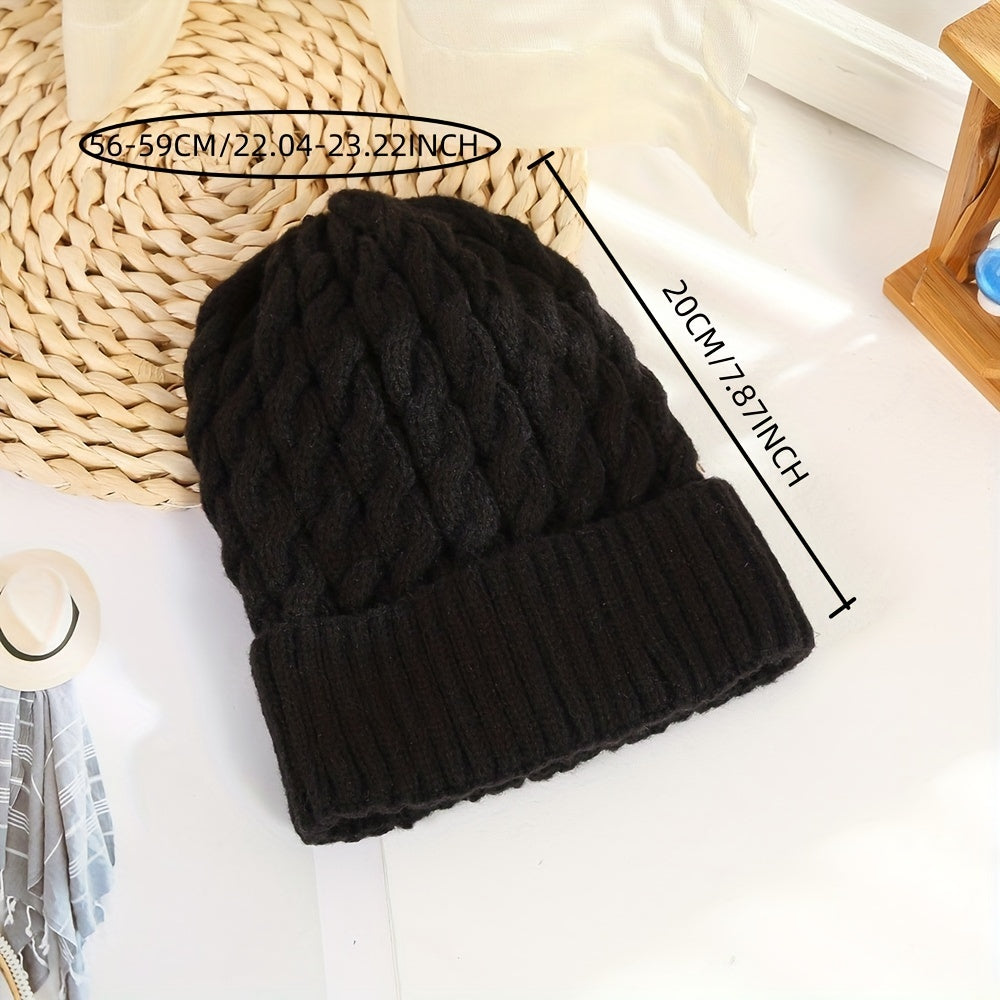 Fashionable Twist Woolen Beanie Hat Autumn Winter Ski Cold Hat