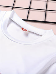 Boys Graphic Print Round Neck T-shirt & Shorts Set for Summer
