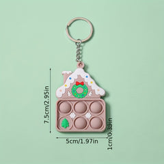 Christmas Series Silicone Keychain Toy Pendant Party Decor