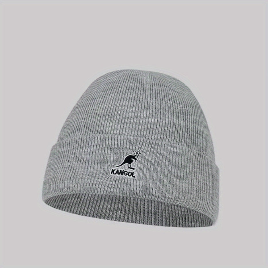 Animal Embroidery Beanie Elastic Knit Hat Warm Skull Hat