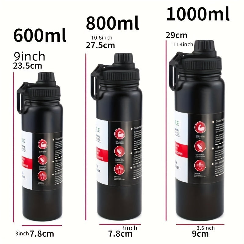 Large Capacity Insulated Water Bottle with Tea Filter, Stainless Steel Leakproof
