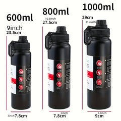 Large Capacity Insulated Water Bottle with Tea Filter, Stainless Steel Leakproof