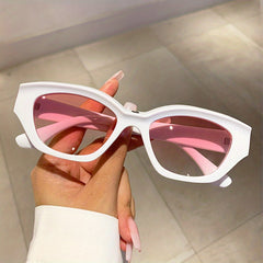 Y2K Cat Eye Sunglasses UV400 Sun Shades with Case & Cloth